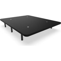 Nalui Base Tapizada 105x190x30cm Negro de Acero con patas de Altura 25cm y 5 Barras Transversales, Tejido 3D Fabricado en España