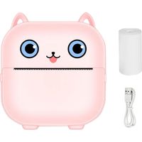 Imprimante de poche, mini imprimante d'autocollants - Imprimante thermique avec papier - Machine à étiqueter sans encre, idéale pour photos, images, magazines, notes, schémas anatomiques graphiques.