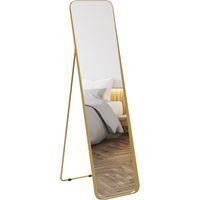 40 x 160 cm Rectangular Full Length Mirror - Gold Tone