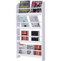 Estantería pared 4 estantes librería infantil 30kg 59x12x113cm Blanco