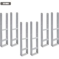 Jiubiaz Pfostenanker für den Außenbereich – extra robust, witterungsbeständig und ideal für Holzpfosten im Garten - 101mm 6x