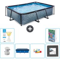 Exit-toys Piscina Exit Rectangular - Efecto piedra - 300x200x65 cm - 7-piezas S317
