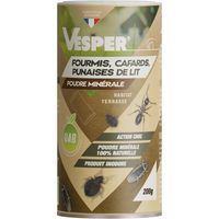 100 % natürliches Mineralpulver gegen Ameisen/Bettwanzen/Kakerlaken – 200 g – geruchlos VESPER