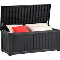 YITAHOME Baule da Giardino 450L per Esterni, Grande Baule da Esterno in Resina per Patio Forniture, Cuscini da Esterno