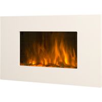 CHEMIN'ARTE Caminetto elettrico da Parete - Effetto fiamma a LED - 90x16x52cm