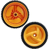 Satz mit 2 Antriebsrädern 195 mm – 53 Zähne – Kompatibel mit Husqvarna, Electrolux, McCulloch – Strapazierfähiges Gummi für Rasenmäher