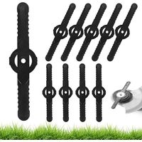 SHINING HOUSE Lot de 60 Lames de Rechange en Plastique, 14 cm Lames de Coupe Herbe Universelles, Accessoires pour Coupe-Herbe, Tondeuse à Gazon en Plastique Lames pour Jardin et Pelouse Coupe Bordures
