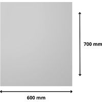 Plaque verre acrylique miroir 3 mm - 60 x 70 cm (600 x 700 mm) - Verre synthétique - Bord droits - Plexiglass
