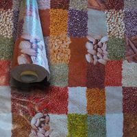 MEGA STOCK Rotolo da 20 metri (H140cm) di Tovaglia PVC telata cerata Per Casa, Sagre, Pizzerie CEREALI