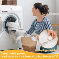 Beheizbare Matratzenauflage für eine Person, 100 W elektrische Unterdecke, 193 x 91 cm, 6 Temperaturstufen, mit automatischer Abschaltfunktion und Überhitzungsschutz, maschinenwaschbar