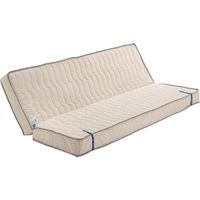 Matelas Ferme Pour tous Clic Clac + Alése 140x190 x 10 cm avec contact avec contact Latex sur Face Hiver - Découpe Assise 70 cm - 5 zones de Confort - Face été et - Trés Respirant