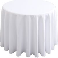CCYKXA Weiße runde Tischdecke – 240 cm – hochwertige Tischdecke für Hochzeit/Bankett/Restaurant/Party