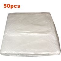 Fundas desechables de plástico para asientos de coche, universales, transparentes, a prueba de polvo, 50 unidades