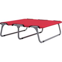 Box Brandina per Cani Piccoli Pieghevole Interno Esterno Metallo Tessuto Oxford Rosso 71x58x20 cm