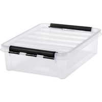 Boîte de rangement transparente 14l – Clips de fermeture sécurisés – Dimensions 40 x 30 x 12 cm – Plastique durable et facile à nettoyer – Orthex Sweden Ab