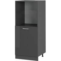 Mobile per forno da incasso R-Line, Antracite lucido, 60 cm, Vicco
