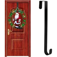 (Schwarz) Hochwertiger Metall-Aufhängehaken für Weihnachtskränze, 38,1 cm, große Größe