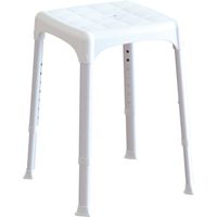 Sgabello doccia antiscivolo in alluminio bianco EH-STA-PP-BX