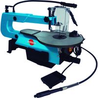 Leman – Scie à chantourner à pédale 90 W pour bois dur – Vitesse variable 750-1500 c/min – Inclinaison 45° – SAC407