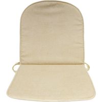 Coussins a' dossier bas pour chaises et fauteuils polyester et coton avec rembourrage 8 pcs beige cm 80x42x2 pour jardin exte'rieur