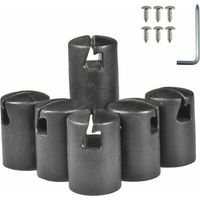 Ensoleille – Lot de 6 embouts de poteau pour trampoline 32 mm – Capuchons épais et durables – Installation facile – Protection filet de sécurité