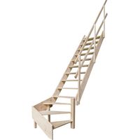 Müllertreppe Wendel-Vorsatz rechts - Handlauf rechts - MSS-MSW-R/MCD