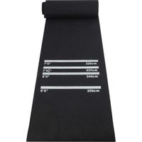 Youyijia Darts Matte mit 4 werfenden Entfernungen Oche Dart Board Matte Rutschfester Gummiteppich für Boden 300cm x 62cm