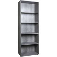 LIBRERIA LINEA 'FLOW' 5 ripiani - cm.35 x 68 x h.200 cemento