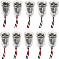10 Stück E10 LED-Lampenfassung mit Schraubsockel und Kabel für elektrische Tests und Experimente im Haushalt