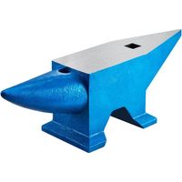 Enclume de forgeron 132.3lbs(60 kg) Enclume d’acier Bleu Forger Riveter Aplatir Former le métal Travail du métal Traitement thermique Bijoutier Marteau comme cadeau Portable Robuste