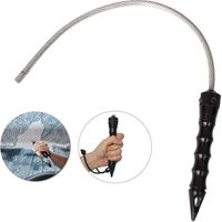 Car Window Breaker, Emergency Hammers, Car Safety Hammer, Self Defense Tools, Personal Safety Tool, Auto Accessories Emergency Equipment, Total Length 64cm, Black
