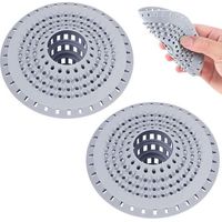 Raccogli-capelli in silicone 3 pezzi - Filtro anti-intasamento per lavandino e doccia - Accessorio universale per il bagno per vasca, doccia, cucina