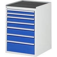 Armoire à tiroirs Rau avec tapis antidérapant 7 tiroirs L 2x60 2x90 2x120 1x180mm