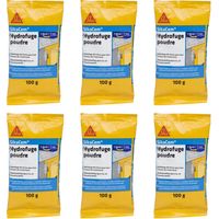 Set von 6 wasserabweisenden Zusatzmitteln für Beton und Mörtel SIKA SikaCem Hydrofuge Pulver - 100g