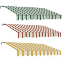 Tende da sole a Bracci Balcone Alluminio Avvolgibile a Barra quadra San Giorgio - Dimensioni: 2 x 1,5 m - Colore: Rosso Ferrara
