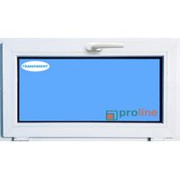 Eco-Blu – Fenêtre PVC H500 mm x L1000 mm blanc – À soufflet abattant – Verre double vitrage SGG CLIMALIT PLUS – Isolation thermique et acoustique