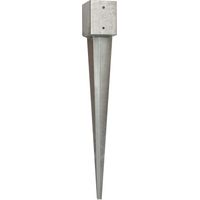 Wovar – Support pointu pour poteau 12x12 cm en acier galvanisé – Hauteur 90 cm – Ancrage solide pour bois dur – Lot de 1 pièce