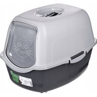 Arenero grande cerrado para gatos, apto para arena XL, con filtro de grafito DIAMENTIQ