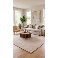 Tapis Gabbeh indien Tapis Uni - Tapis en laine - 400x300cm, Rectangular - 100% Laine vierge - Tissé main - Argent