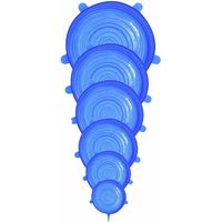 6pcs couvercles en silicone, couvercles extensibles en silicone sans BPA, 6 couvercles universels de tailles différentes, adaptés au micro-ondes/four/congélateur/lave-vaisselle