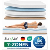 Matratzenauflage 140x200 cm, 5 cm dick, hochelastischer Schaumstoff, weicher oder fester Komfort, ergonomisch