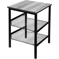 COMODINO INDUSTRIAL 2 RIPIANI 40X40X55H GRIGIO