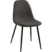 Poltrona imbottita Wilma, gambe in metallo laccato grigio