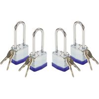 Cadenas robuste en acier laminé avec crochet à clé de 40 mm de long, adapté aux portails, abris de jardin, boîtes à outils et armoires (avec clé).