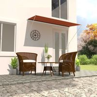 Toldo retráctil naranja y marrón 300x150 cm vidaXL