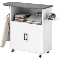 Meuble As de Stiro 2 portes espace ouvert 125x43,5x102,5 cm Blanc