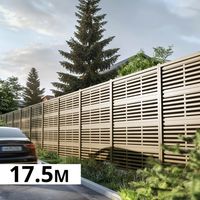 Mur Anti-bruit Bois 17,48x2,4m SILENZO ABSORB - Clôture Réduction Sonore - Palissade