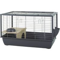 Gitterkäfig für Meerschweinchen und Nager ZOLUX - 1 Etage - 80 x 52,5 x 48 cm - Néolife Connect - Grau