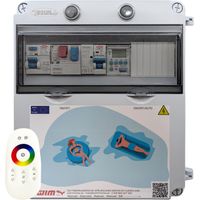 Cuadro Eléctrico Piscina Bomba 1CV Contactor Fuente Alimentación 150W 12DC con WiFi RGB