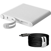 20pcs réutilisable near Lock câble attache réglable en silicone fil organisateur chargeur câble clip pour câble de charge casque accessoires de voyage (blanc)